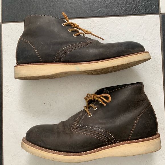 RED WING LEATHER BOOTS CHARCOAL SIZE 8.5 MENS - Picture 4 of 5